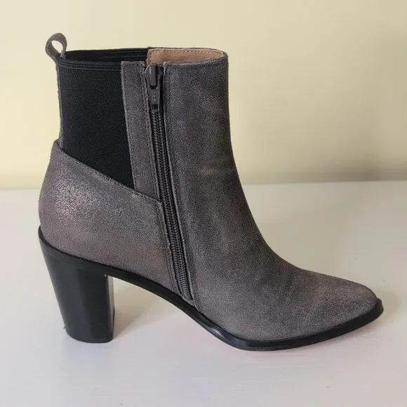 Corso Como Size 6.5 Hurray Dusted Metallic Gunmetal Heeled Boots, NEW - Picture 11 of 15